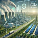 DALL·E 2024-11-30 12.58.26 - A highly realistic and professional illustration of Orlen Lietuva's refinery transitioning to clean energy. The scene features the refinery in the bac