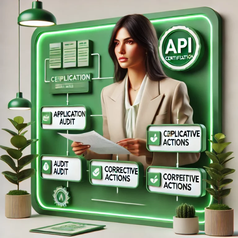 DALL·E 2024-11-09 06.58.26 - A highly realistic, eco-friendly illustration featuring Ola, an administrative professional, taking up more space in the image as she explains the API