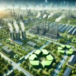 DALL·E 2024-11-09 07.57.59 - A highly realistic, eco-friendly illustration representing the concept of ecological transformation, focusing on modern, sustainable industrial practi