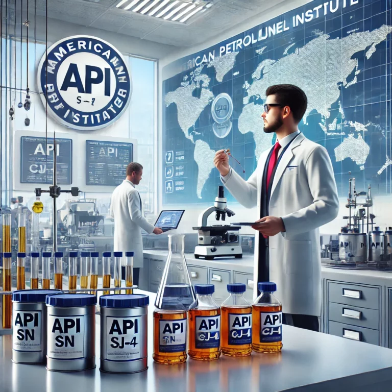 DALL·E 2024-11-21 22.54.37 - A realistic illustration depicting the role of the American Petroleum Institute (API) in the oil and gas industry. The scene features a modern laborat