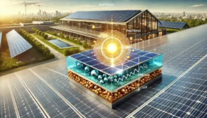 DALL·E 2024-11-26 05.10.43 - A highly realistic depiction of solar photovoltaic technology in action. The image features a solar panel array under bright sunlight, with a detailed