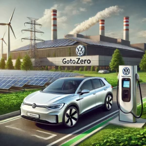 DALL·E 2024-11-30 04.59.17 - A highly realistic and professional illustration depicting Volkswagen's 'goTOzero' strategy. The scene features a modern Volkswagen electric car from