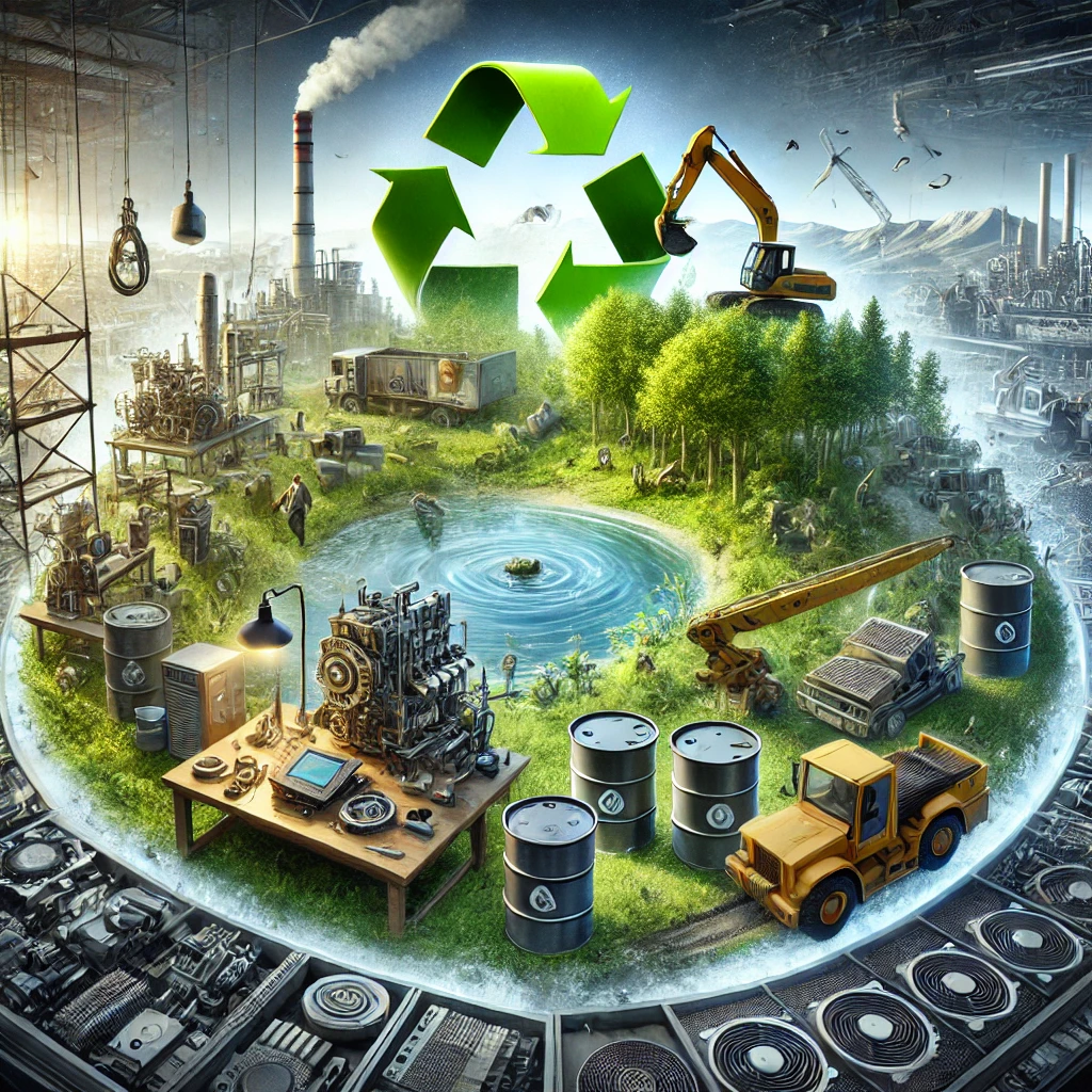 DALL·E 2024-11-30 21.56.44 - A highly realistic and professional illustration representing regeneration in the context of circular economy. The image features various examples_ a