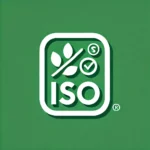 DALL·E 2024-12-03 09.05.39 - A clean and simple illustration featuring the ISO logo prominently displayed on a solid, uniform, and vibrant green background. The design should be m