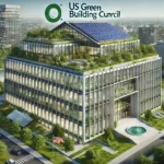 DALL·E 2024-12-04 08.39.54 - A highly realistic depiction of the US Green Building Council (USGBC) headquarters or a concept building representing the organization. The structure