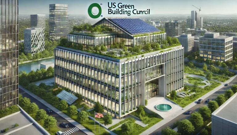 DALL·E 2024-12-04 08.39.54 - A highly realistic depiction of the US Green Building Council (USGBC) headquarters or a concept building representing the organization. The structure