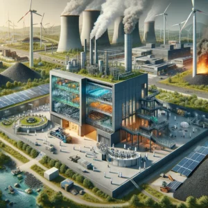 DALL·E 2024-12-05 06.49.57 - A highly realistic illustration depicting the European Coal and Steel Research Fund (FBWiS) in action. The image showcases a modern industrial researc